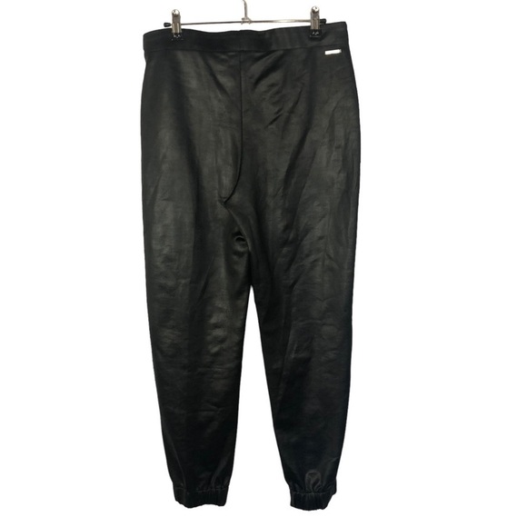Chico's Black Label Faux Leather Jogger Pants 27 - Picture 5 of 6